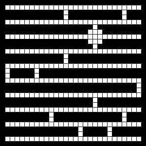 horizontal pattern, connected